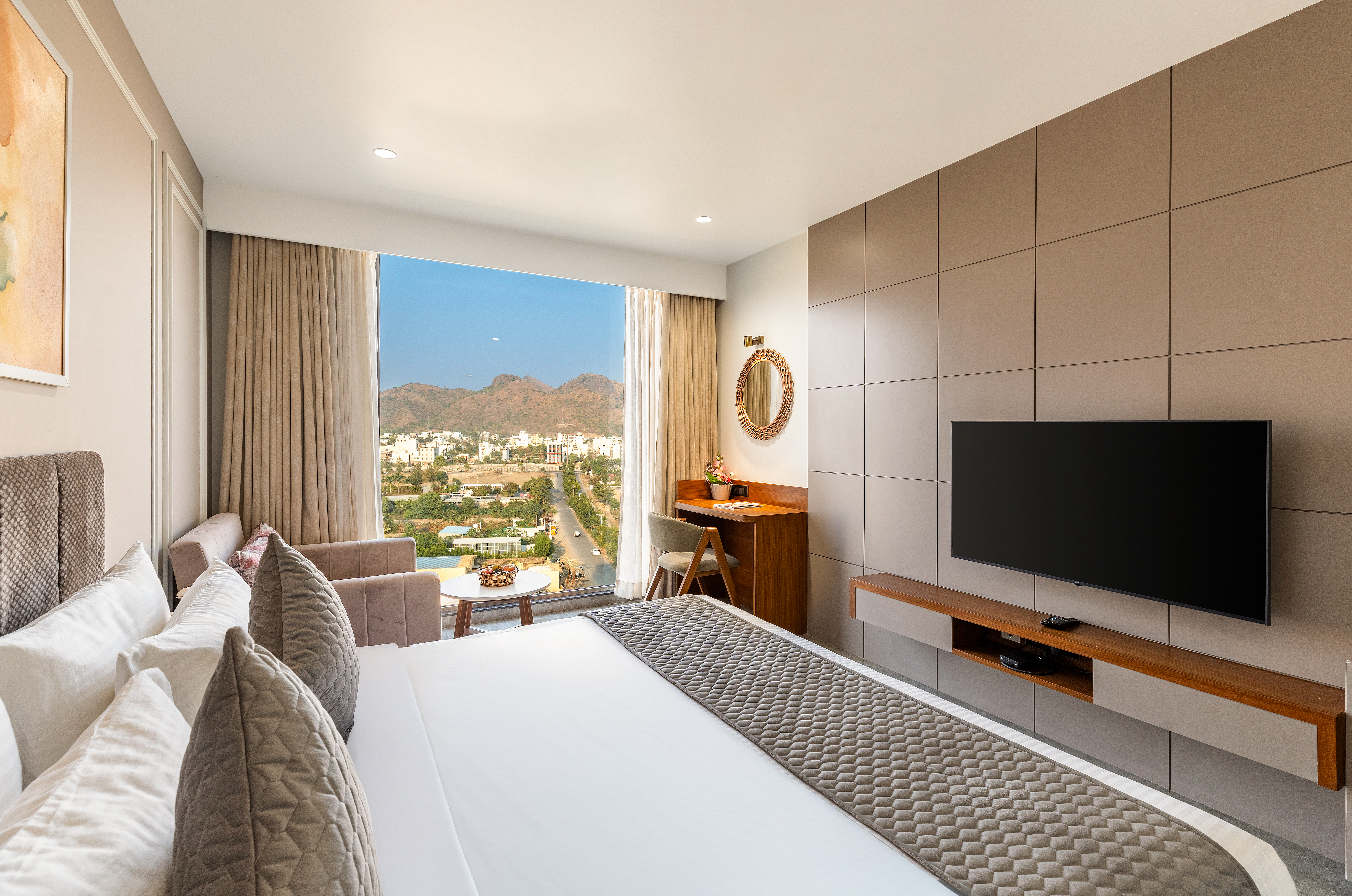 Serene Lake View Suite with Balcony at hotel swaroop vilas